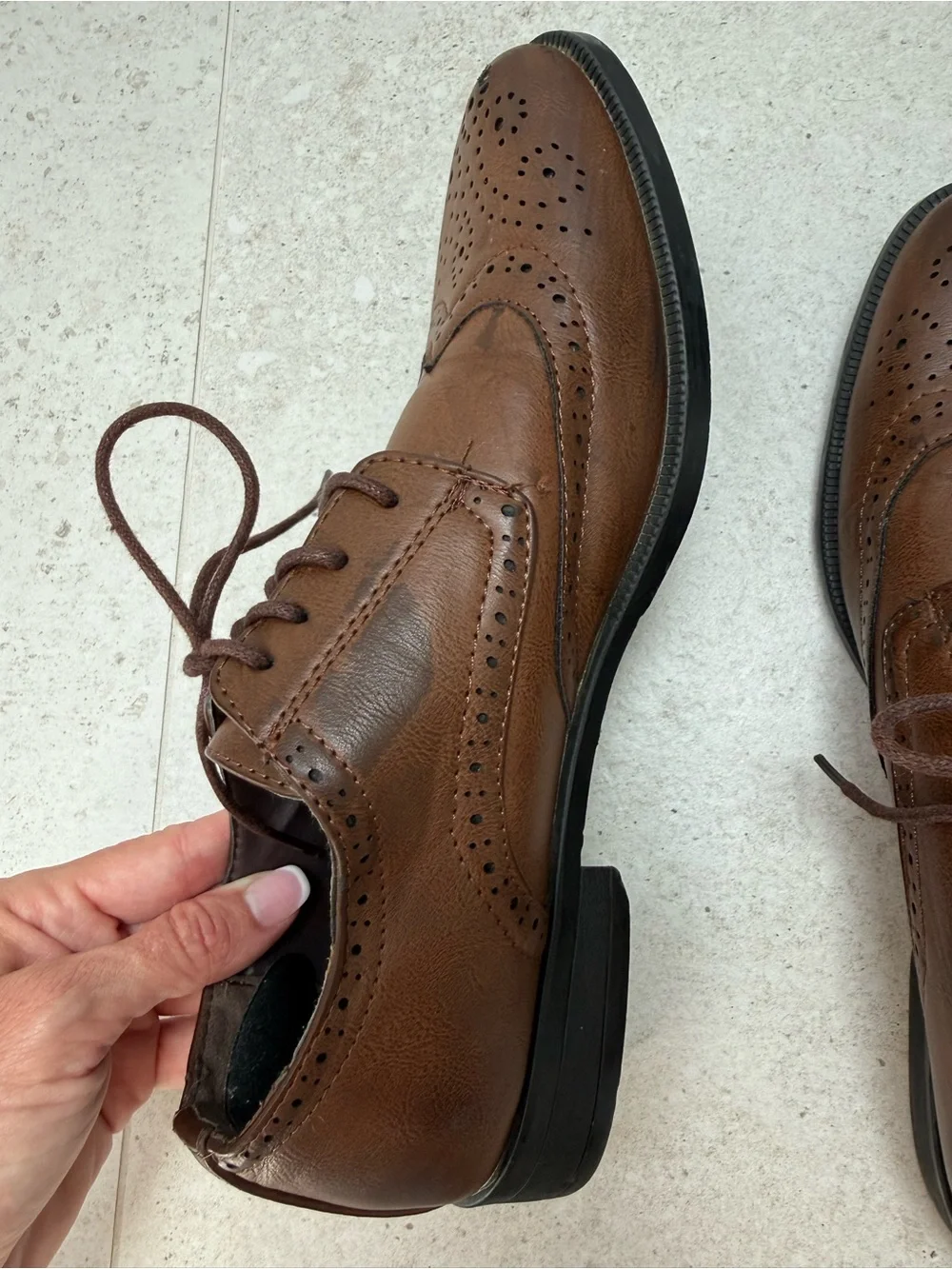 Brown Wingtip Dress Shoes for Men